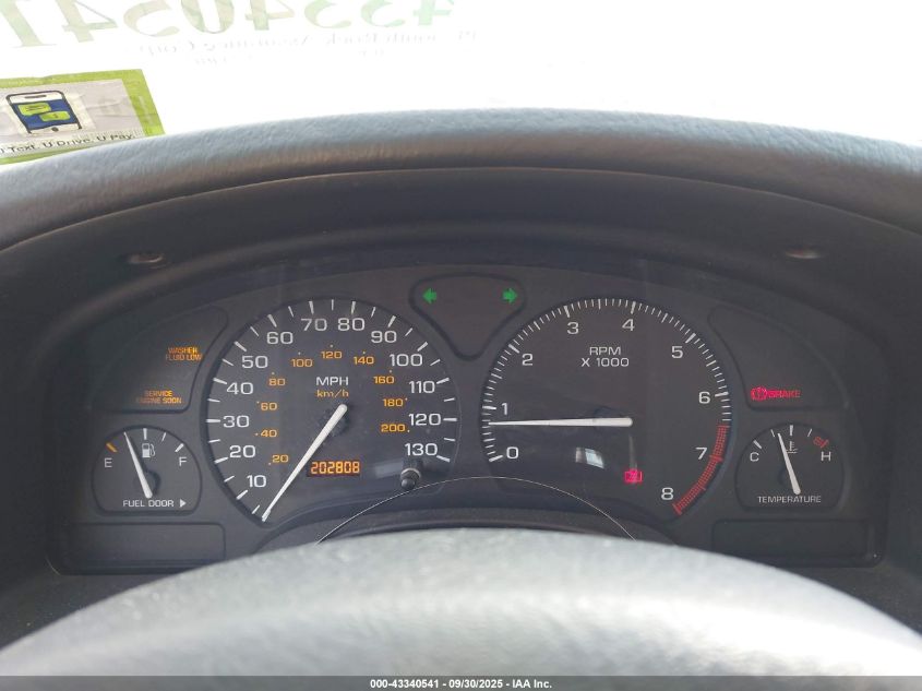 2002 Saturn L-Series L200 VIN: 1G8JU54F32Y567208 Lot: 43340541