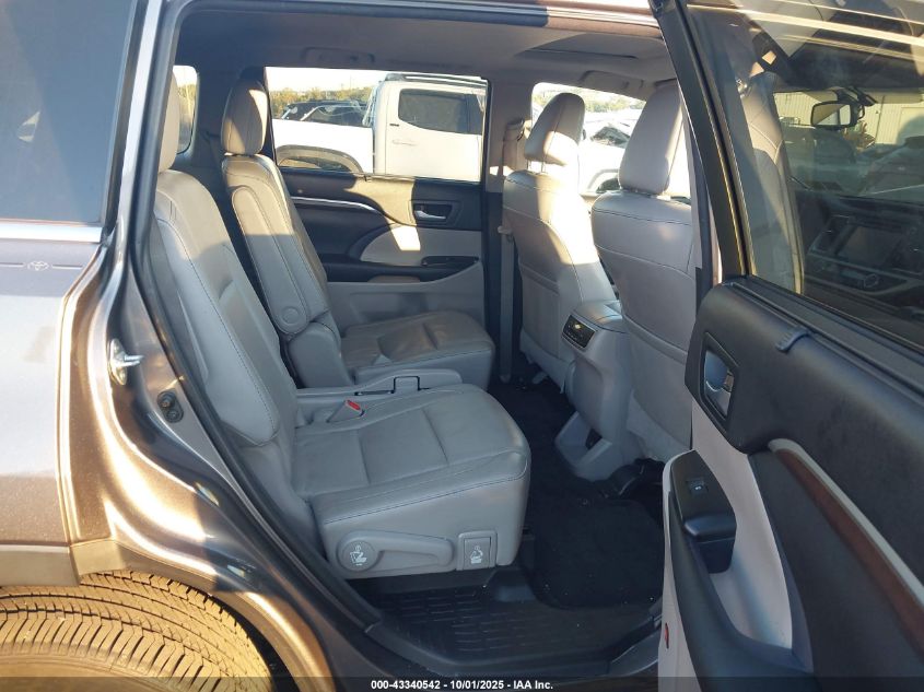 2016 Toyota Highlander Hybrid Limited VIN: 5TDDCRFH6GS017869 Lot: 43340542