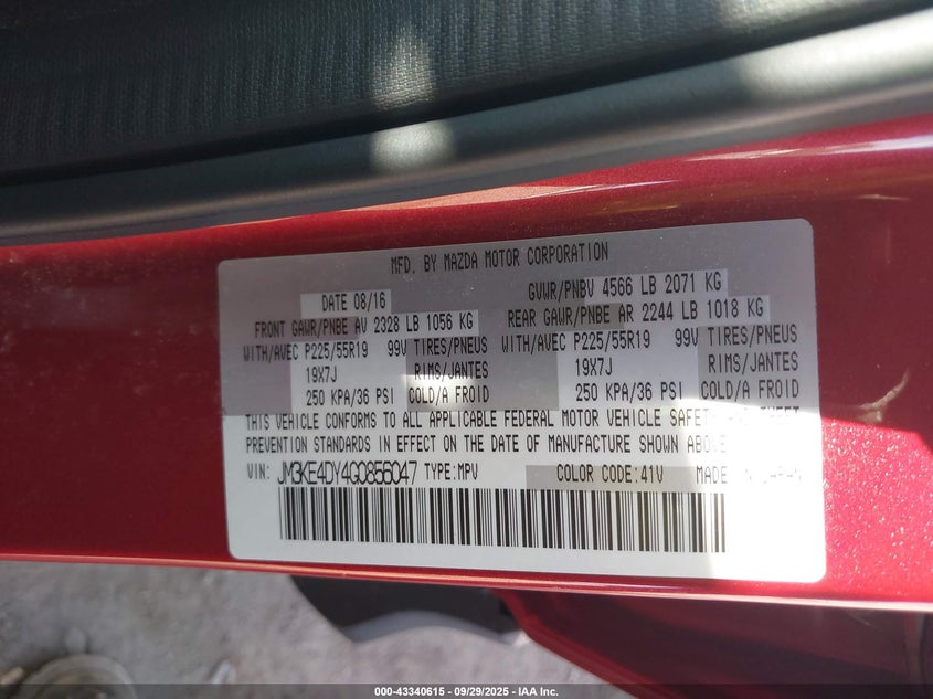 2016 MAZDA CX-5 GRAND TOURING - JM3KE4DY4G0856047