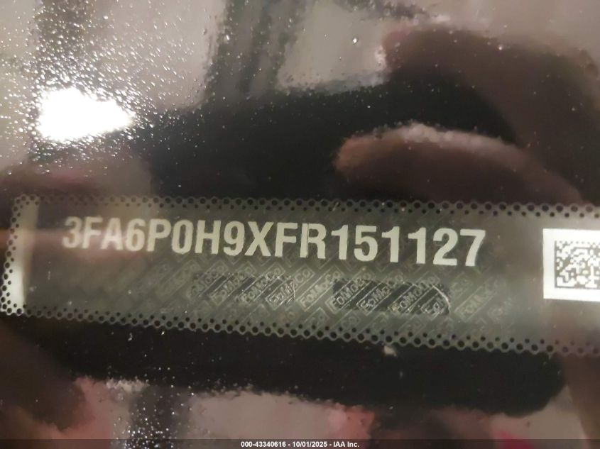 2015 Ford Fusion Se VIN: 3FA6P0H9XFR151127 Lot: 43340616
