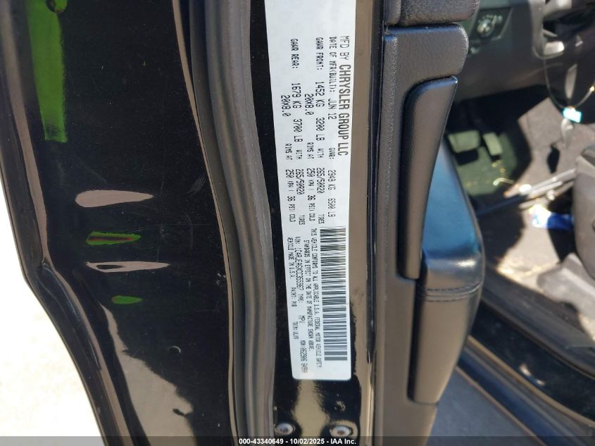 2012 Jeep Grand Cherokee Laredo VIN: 1C4RJEAGXCC355967 Lot: 43340649