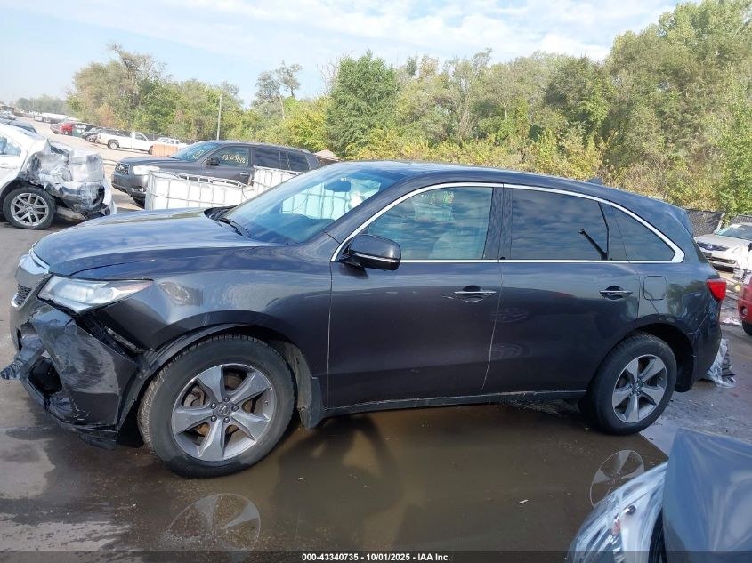 2014 Acura Mdx VIN: 5FRYD4H27EB005076 Lot: 43340735