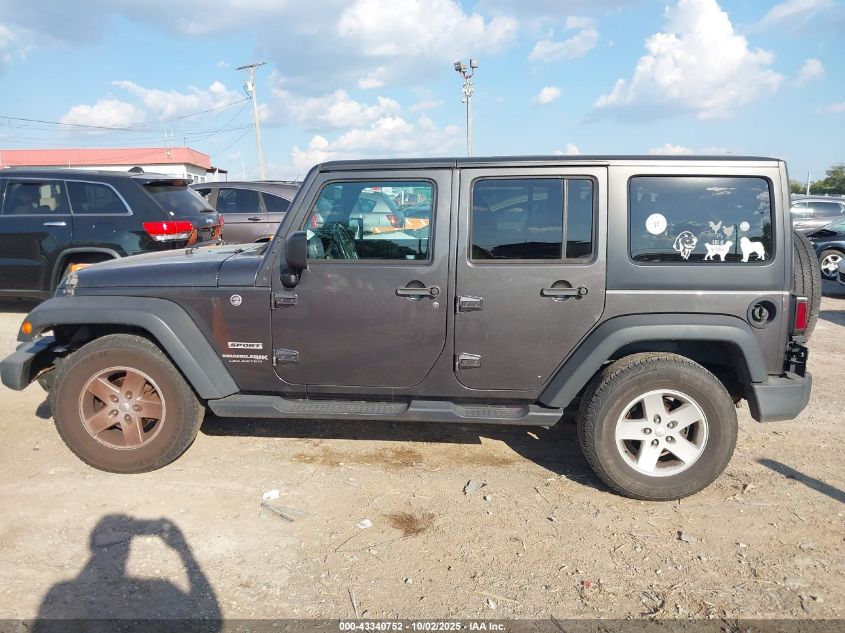 2018 Jeep Wrangler Jk Unlimited Sport S 4X4 VIN: 1C4BJWDG9JL809173 Lot: 43340752