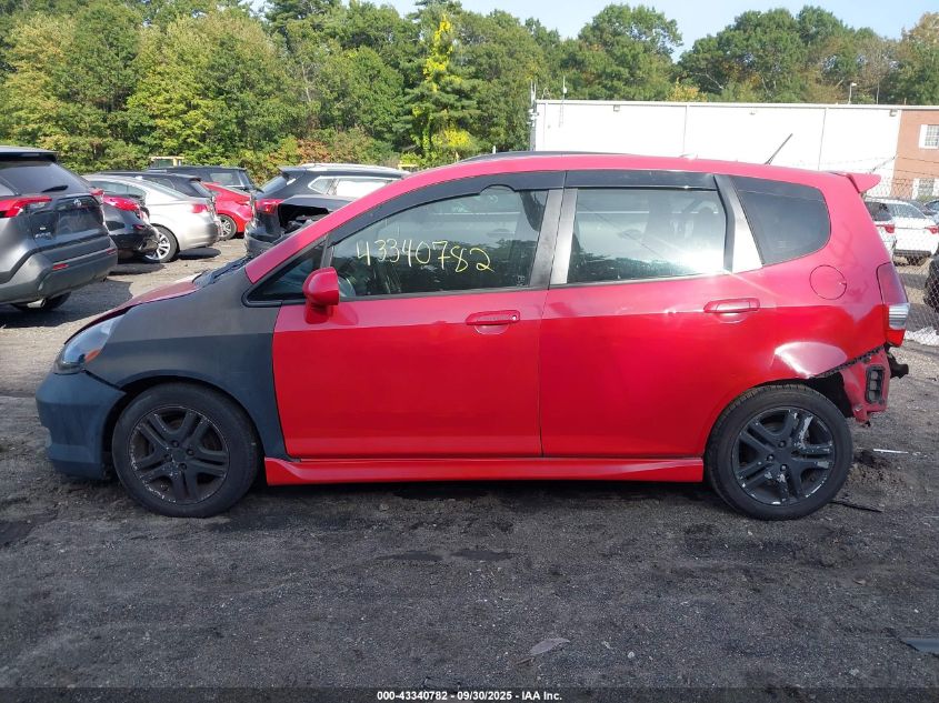 2007 Honda Fit Sport VIN: JHMGD38627S010796 Lot: 43340782