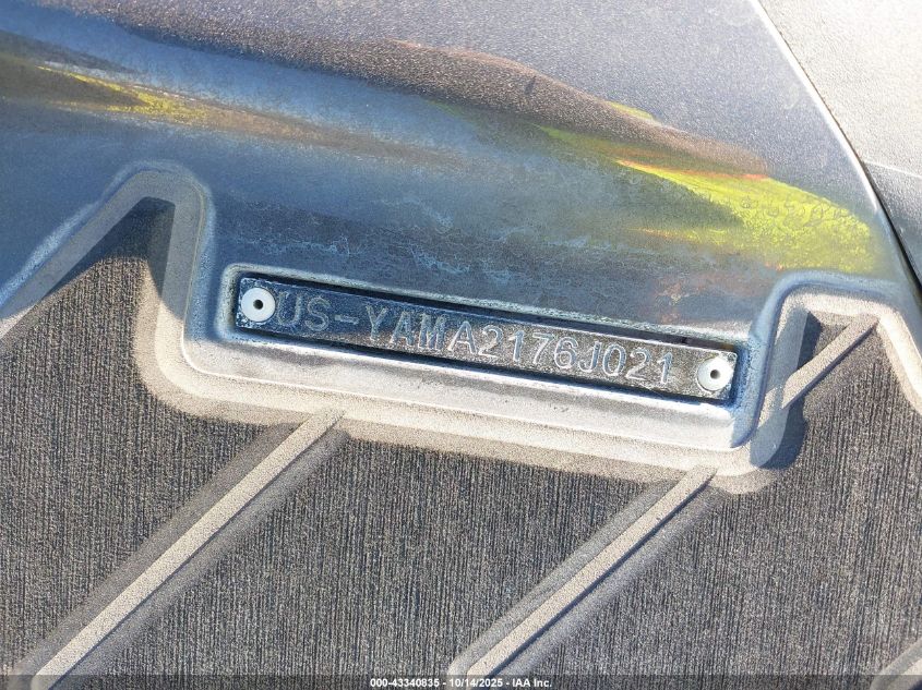 2021 Yamaha Personal Watercraft VIN: YAMA2176J021 Lot: 43340835