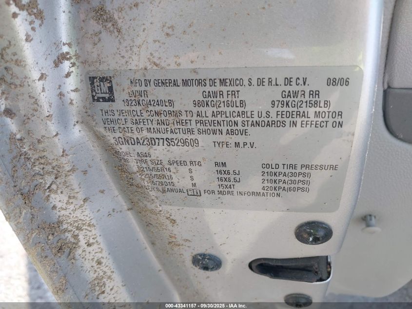 2008 Chevrolet Hhr Lt VIN: 3GNDA23D18S649052 Lot: 43341157