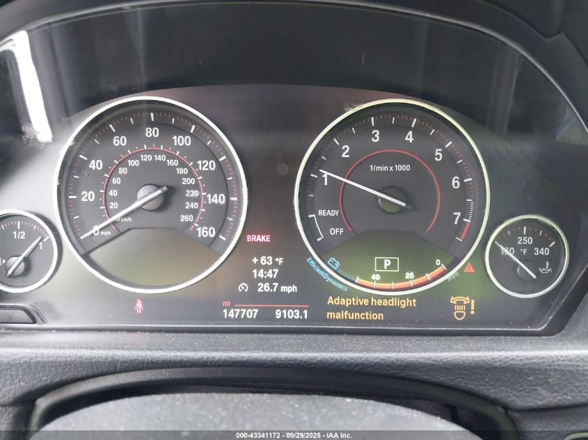 2014 BMW 335I xDrive VIN: WBA3B9G57ENR91279 Lot: 43341172