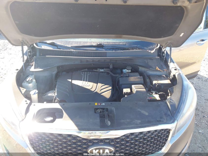 2016 Kia Sorento 3.3L Lx VIN: 5XYPGDA53GG072441 Lot: 43341188