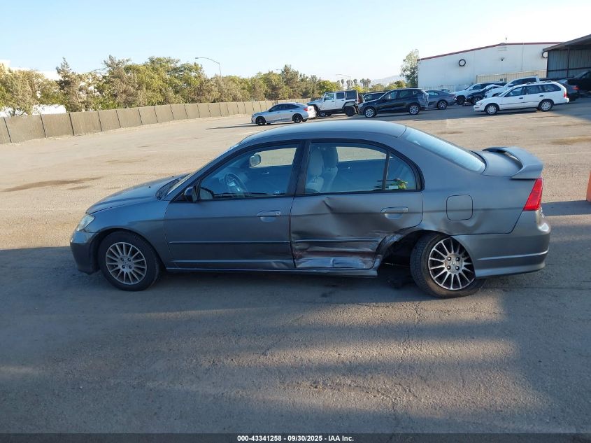 2005 Honda Civic Lx VIN: 2HGES16595H613845 Lot: 43341258