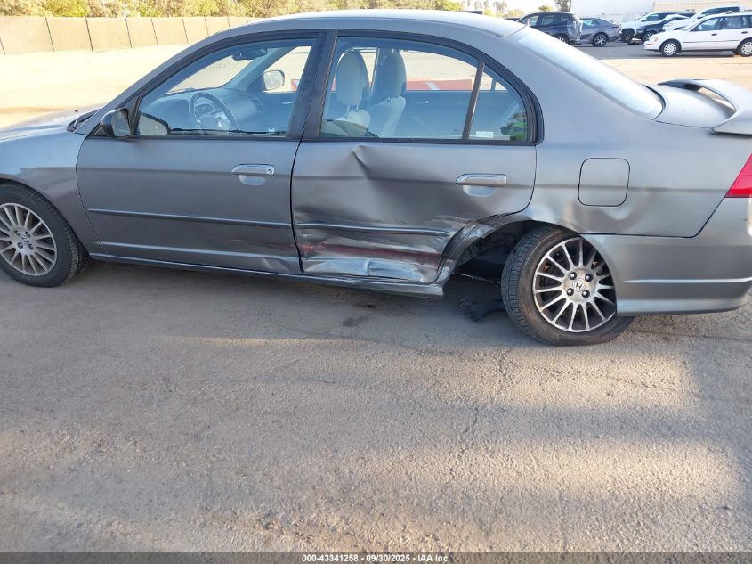 2005 Honda Civic Lx VIN: 2HGES16595H613845 Lot: 43341258