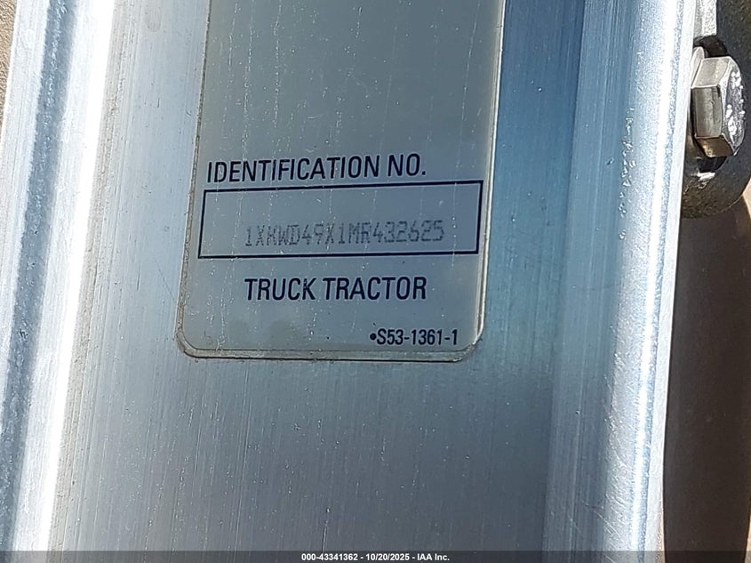 2021 KENWORTH W900 auction photo 8
