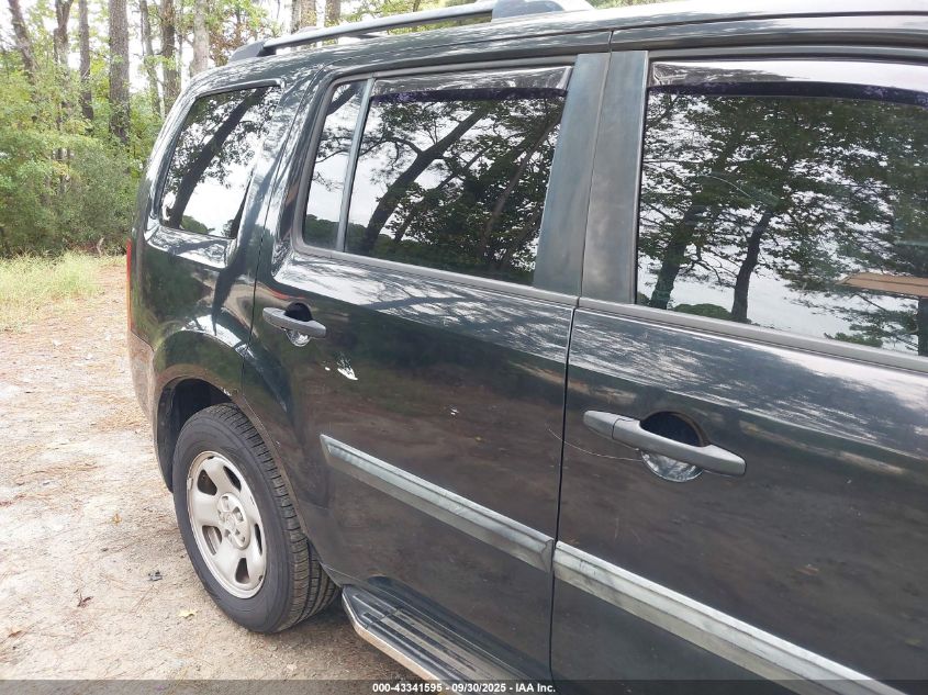 2012 Honda Pilot Lx VIN: 5FNYF4H24CB038772 Lot: 43341595