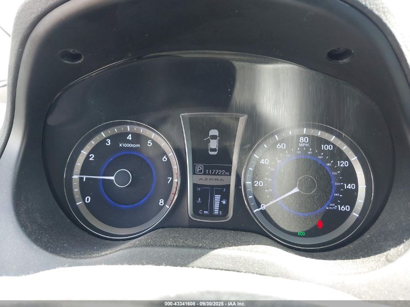 2013 Hyundai Azera VIN: KMHFG4JG5DA258308 Lot: 43341608