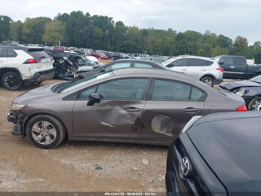 2014 Honda Civic Lx VIN: 2HGFB2F57EH525144 Lot: 43341722