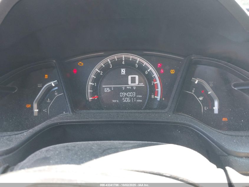 2018 Honda Civic Lx VIN: 19XFC2F54JE200677 Lot: 43341786