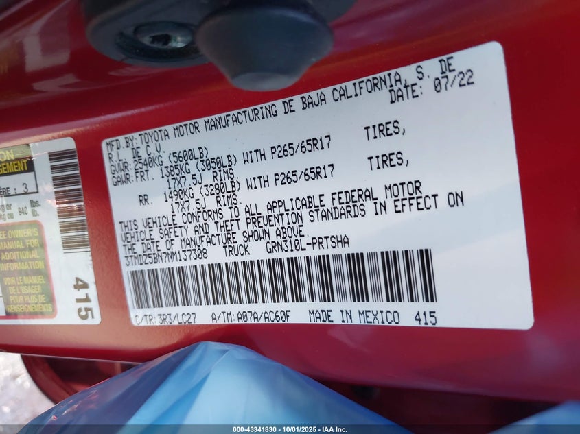 2022 TOYOTA TACOMA TRD SPORT - 3TMDZ5BN7NM137308