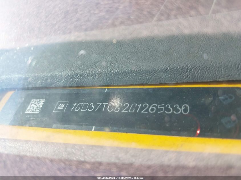 2016 GMC Savana Cutaway 3500 VIN: 1GD37TCG2G1265330 Lot: 43341923