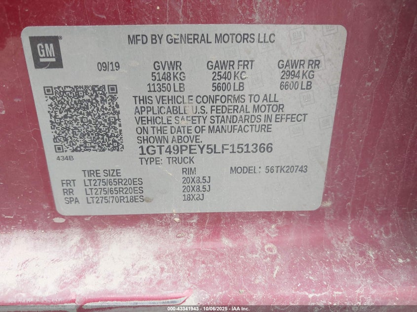 1GT49PEY5LF151366 2020 GMC SIERRA photo no. 8