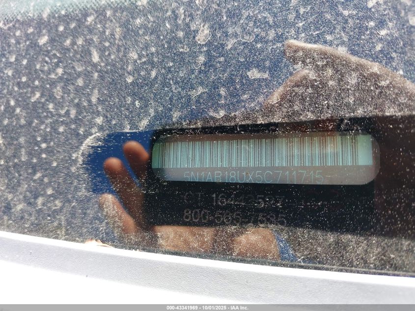 2005 Nissan Pathfinder Le VIN: 5N1AR18UX5C711715 Lot: 43341969