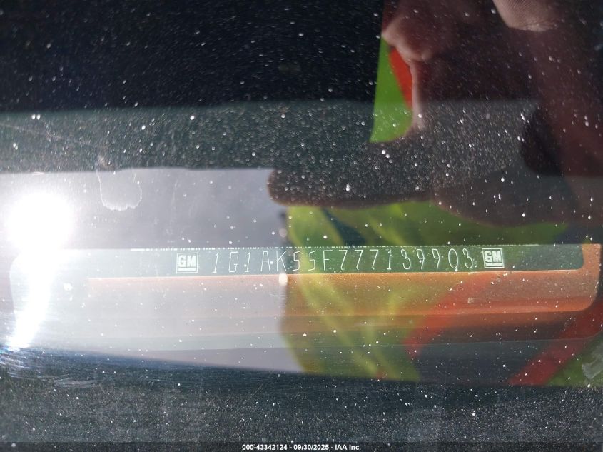 2007 Chevrolet Cobalt Ls VIN: 1G1AK55F777139903 Lot: 43342124