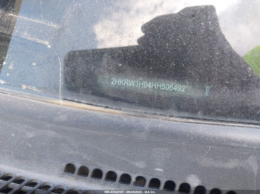2017 Honda Cr-V Touring VIN: 2HKRW1H94HH506492 Lot: 43342167