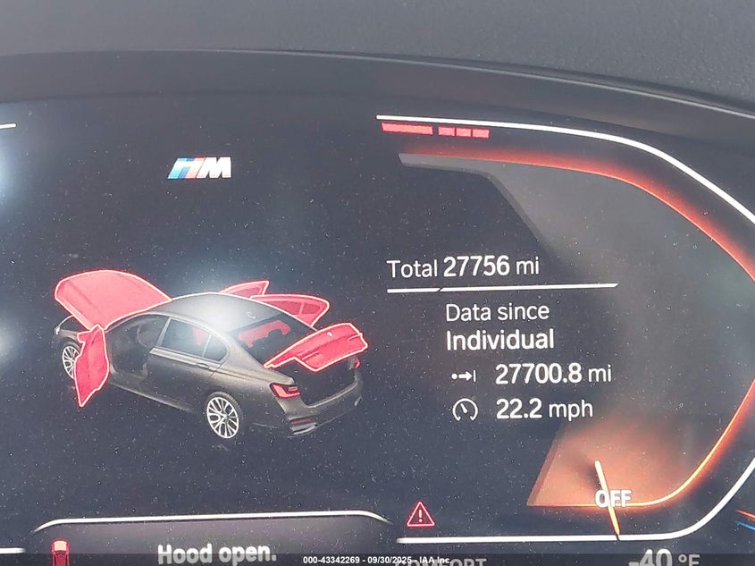 2022 BMW 740 I VIN: WBA7T2C02NCG97593 Lot: 43342269