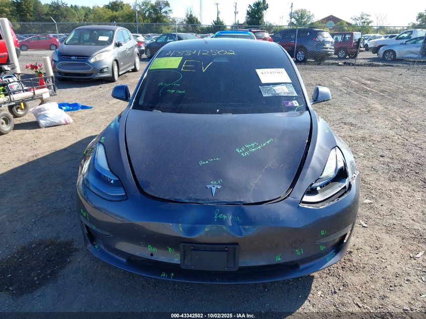 2021 Tesla Model 3 Long Range Dual Motor All-Wheel Drive VIN: 5YJ3E1EB8MF980258 Lot: 43342502