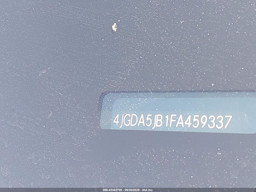 2015 Mercedes-Benz Ml 350 VIN: 4JGDA5JB1FA459337 Lot: 43342708