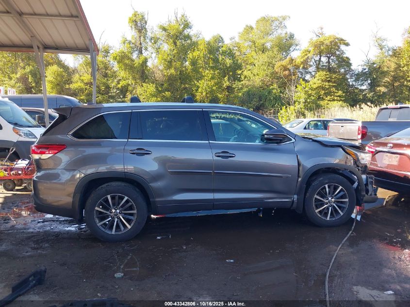 2017 Toyota Highlander Xle VIN: 5TDJZRFH6HS375816 Lot: 43342806