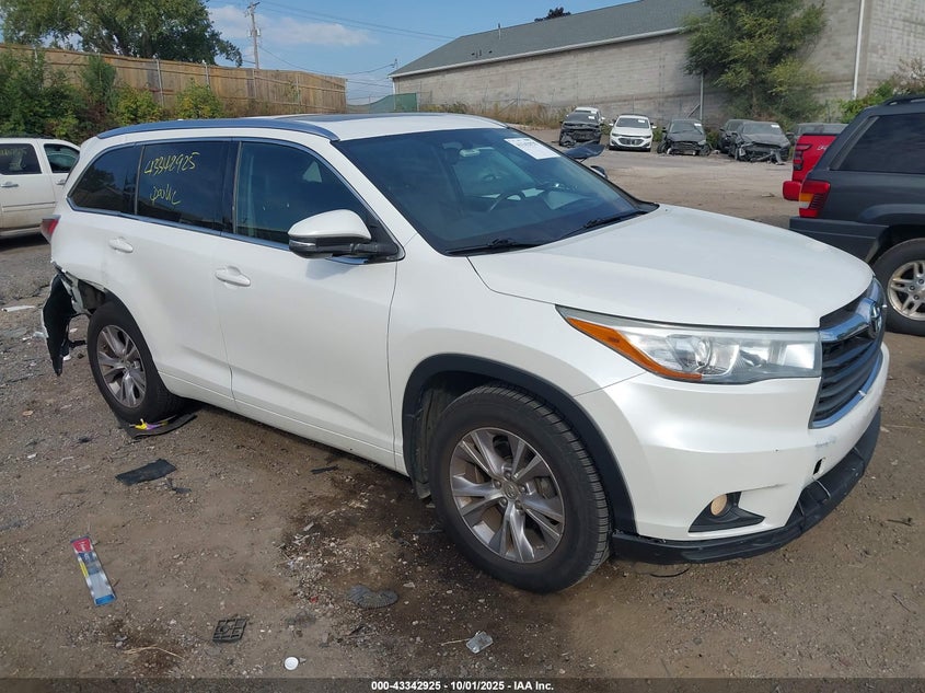 2015 TOYOTA HIGHLANDER XLE V6 - 5TDJKRFH9FS164188