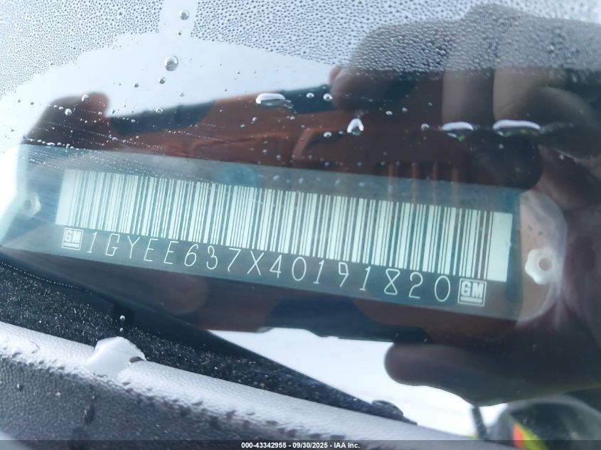 2004 Cadillac Srx Standard VIN: 1GYEE637X40191820 Lot: 43342955