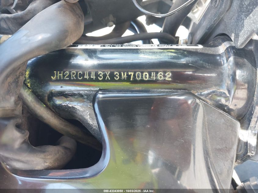 2003 Honda Vt750 Cda VIN: JH2RC443X3M700462 Lot: 43343058