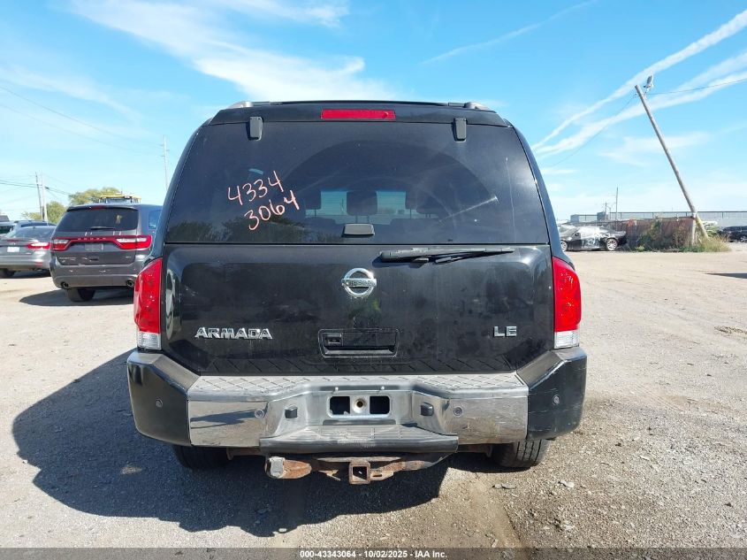 2007 Nissan Armada Le VIN: 5N1BA08C37N723693 Lot: 43343064