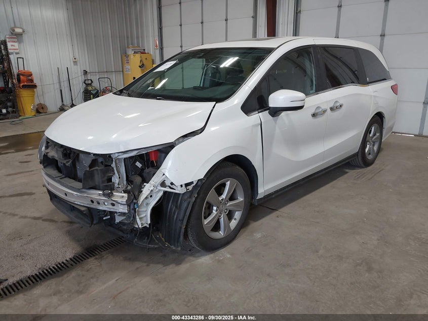 2020 Honda Odyssey Ex-L/Ex-L W/Navi Res white van gasoline 5FNRL6H7XLB047917 photo #3