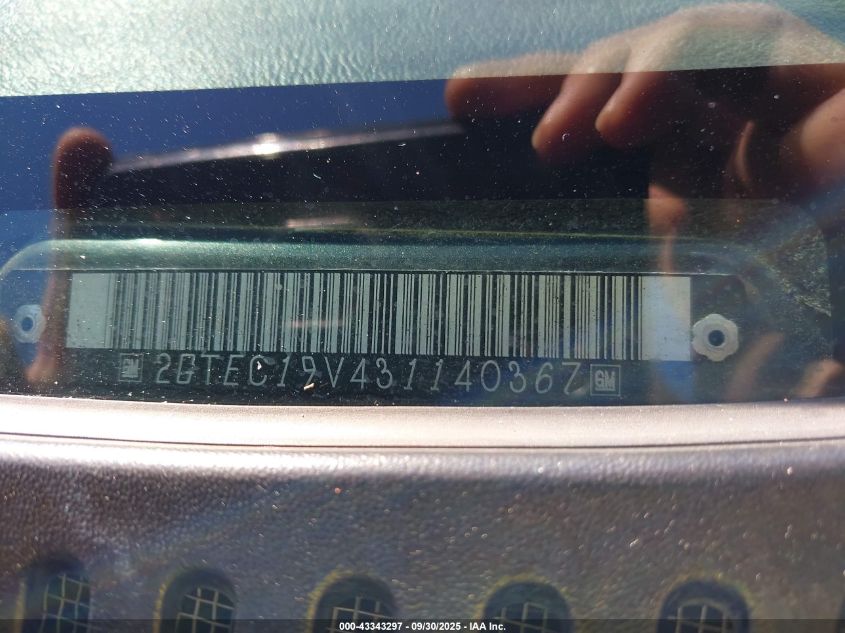 2003 GMC Sierra 1500 Sle VIN: 2GTEC19V431140367 Lot: 43343297