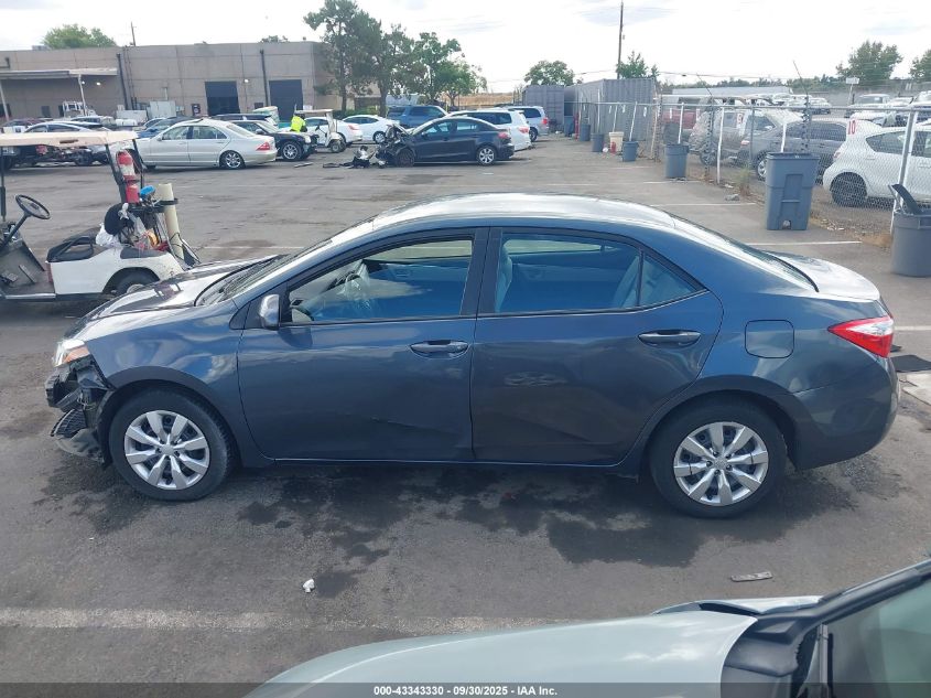 2015 Toyota Corolla Le VIN: 5YFBURHE1FP222417 Lot: 43343330
