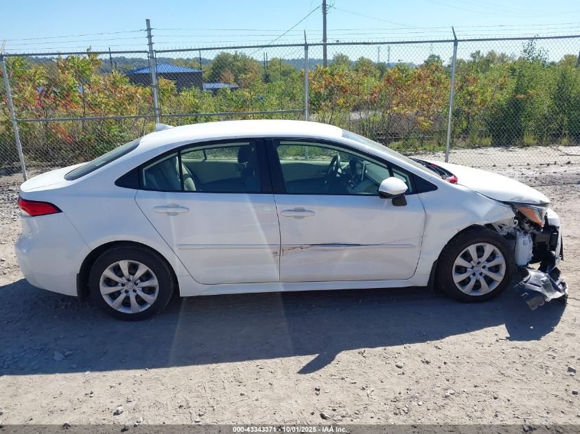 2021 Toyota Corolla Le VIN: JTDEPMAE8MJ120163 Lot: 43343371