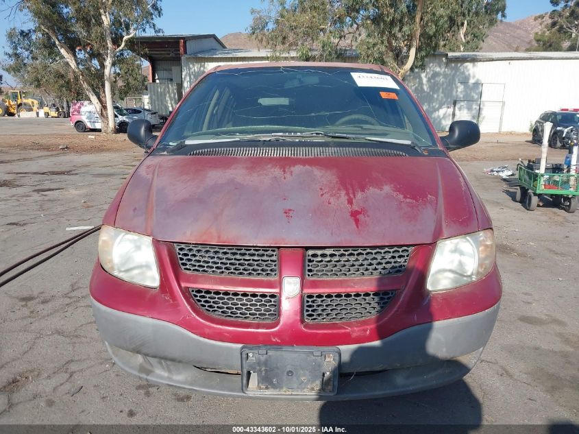 2001 Dodge Caravan Se VIN: 1B4GP25B61B148088 Lot: 43343602