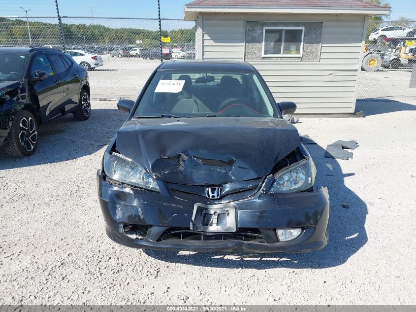 2005 Honda Civic Lx VIN: 2HGES16535H628759 Lot: 43343621