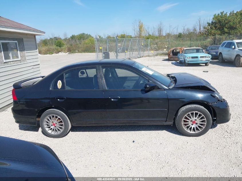 2005 Honda Civic Lx VIN: 2HGES16535H628759 Lot: 43343621