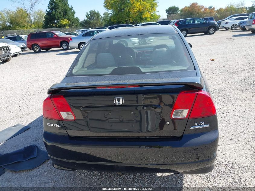 2005 Honda Civic Lx VIN: 2HGES16535H628759 Lot: 43343621