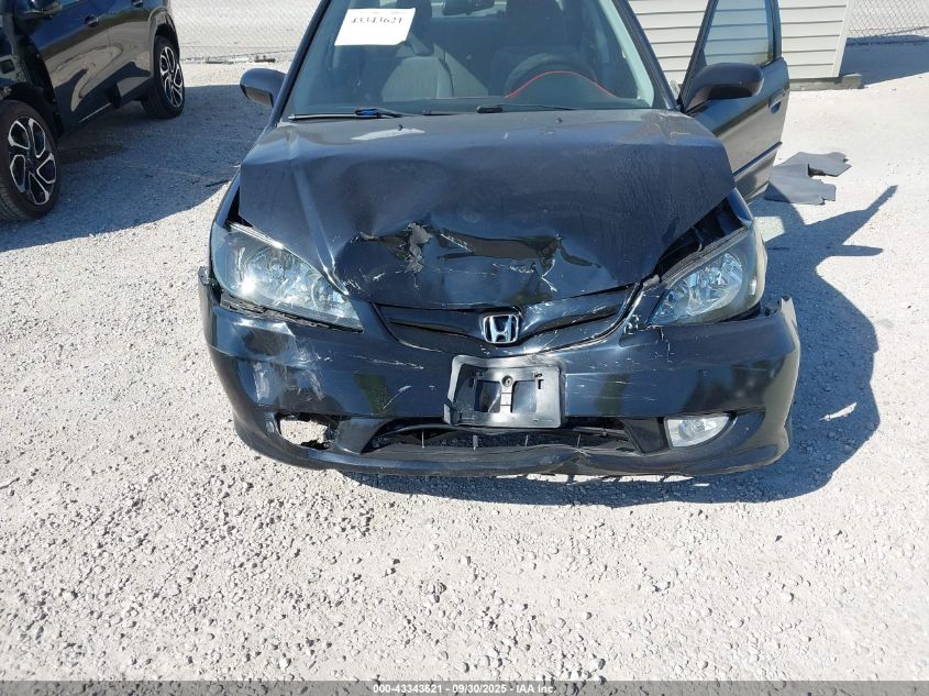 2005 Honda Civic Lx VIN: 2HGES16535H628759 Lot: 43343621