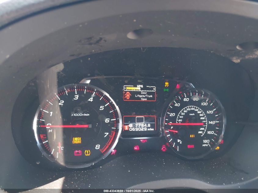 2020 Subaru Wrx VIN: JF1VA1A69L9820353 Lot: 43343659