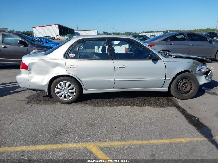 2001 Toyota Corolla S VIN: 1NXBR12E21Z458769 Lot: 43343668