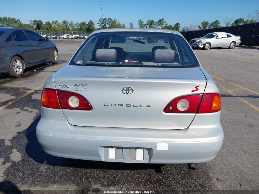 2001 Toyota Corolla S VIN: 1NXBR12E21Z458769 Lot: 43343668