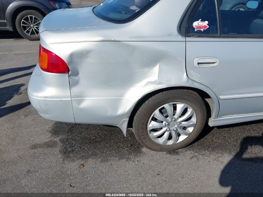 2001 Toyota Corolla S VIN: 1NXBR12E21Z458769 Lot: 43343668