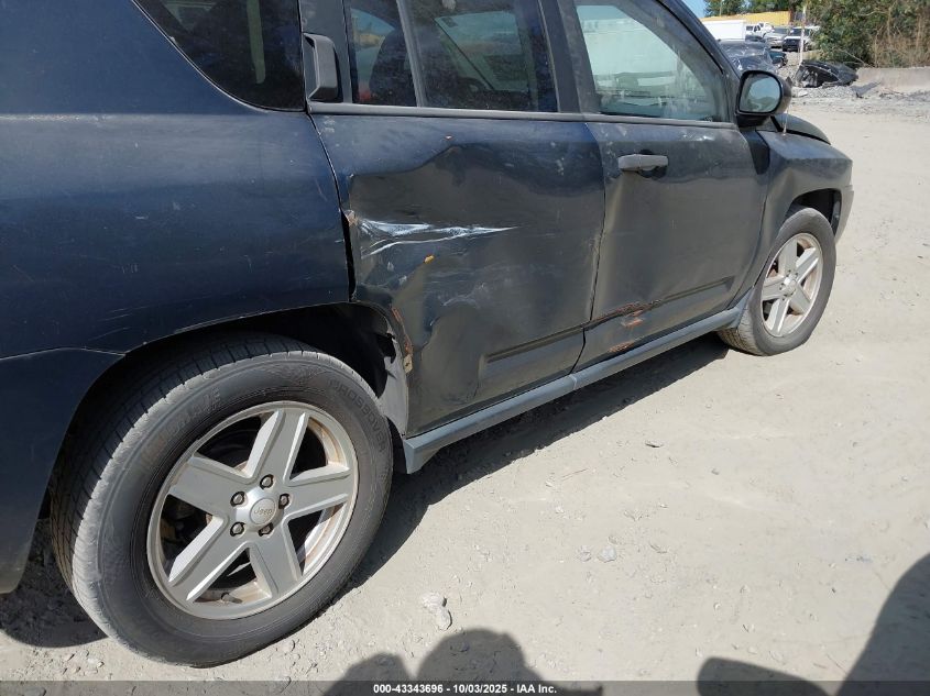 2007 Jeep Compass Sport VIN: 1J8FF47W27D279229 Lot: 43343696