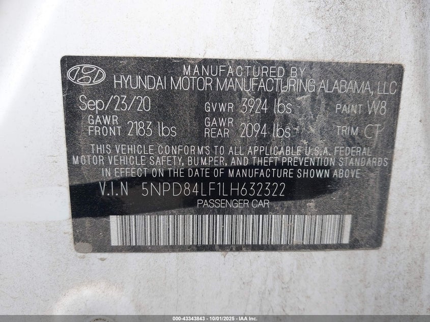 2020 HYUNDAI ELANTRA SEL - 5NPD84LF1LH632322