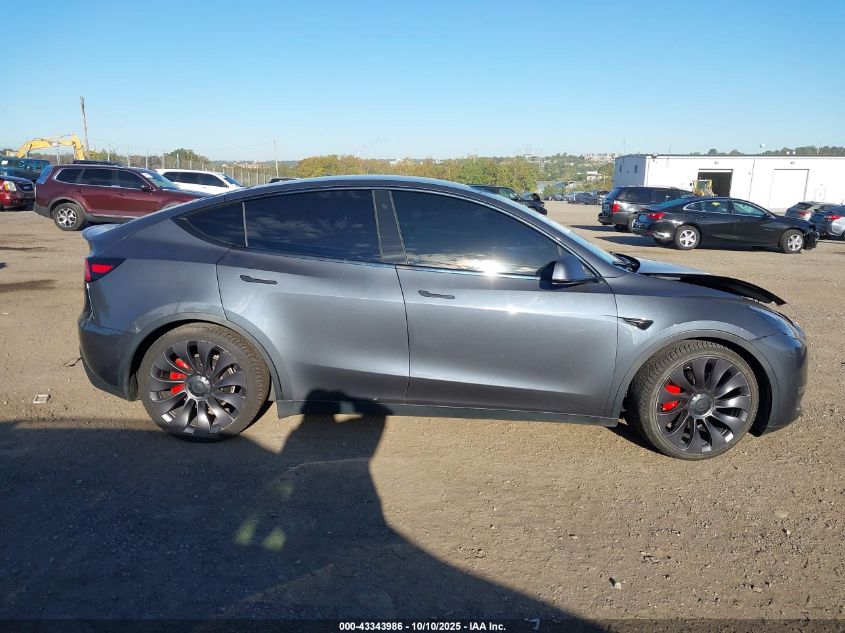2021 Tesla Model Y Performance Dual Motor All-Wheel Drive VIN: 5YJYGDEF5MF084066 Lot: 43343986