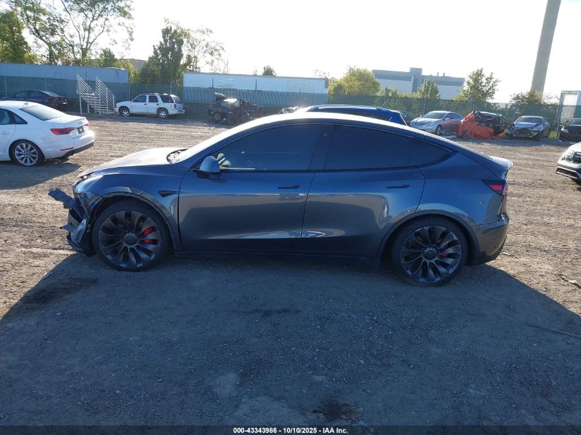 2021 Tesla Model Y Performance Dual Motor All-Wheel Drive VIN: 5YJYGDEF5MF084066 Lot: 43343986